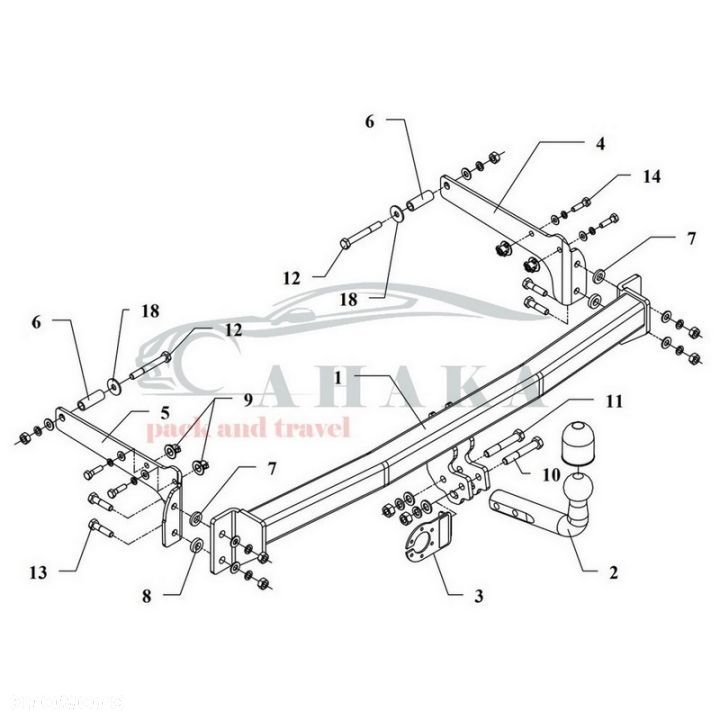 Hak Holowniczy Odkręcany Do Renault Clio I Hatchback 1991-1998 - 2