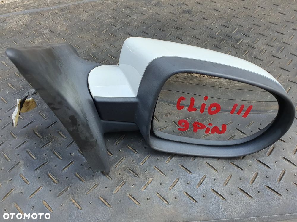 RENAULT CLIO III LUSTERKO PRAWE ELEKTRYCZNE 9PIN E20104016 BIAŁE - 4