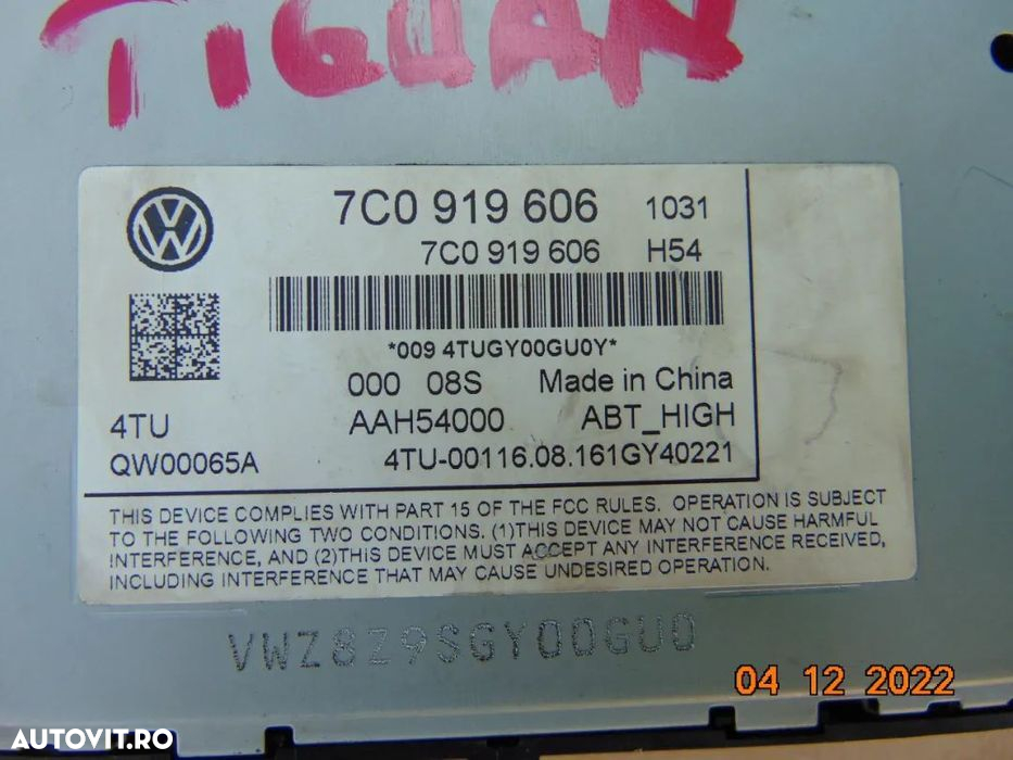 display Navigatie VW Tiguan 2 Golf 7 Crafter Passat B8 - 4