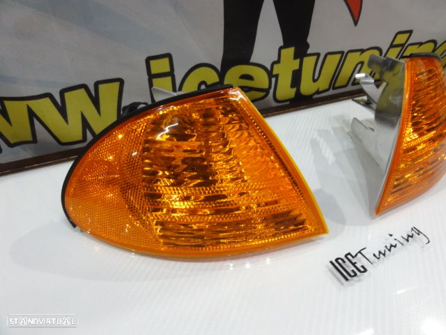Pisca / Farois / Farolins frontais BMW E46 4 portas / Touring 98-01 Fundo Laranja JDM - 4