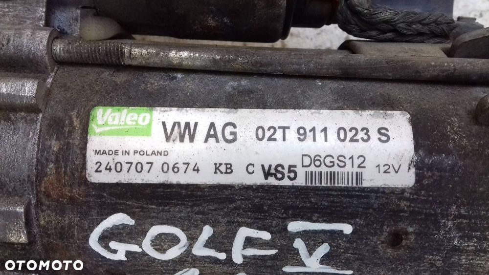 rozrusznik 02t911023s vw golf v seat skoda audi 1.4 16v - 5