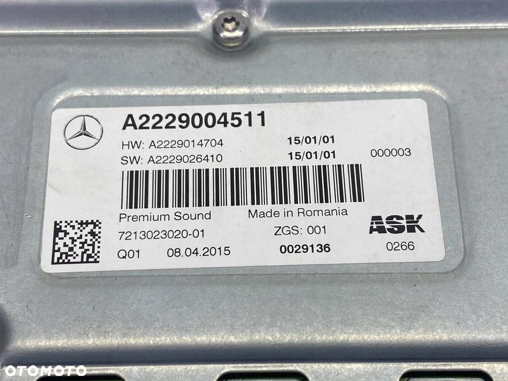 WZMACNIACZ AUDIO BURMESTER MERCEDES C W205 A2229004511 - 11