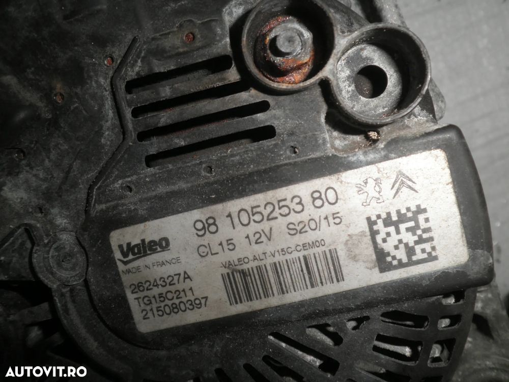 Alternator Citroen C4 Cactus , C3, Peugeot 308, 1.6 HDI 9810525380 - 3