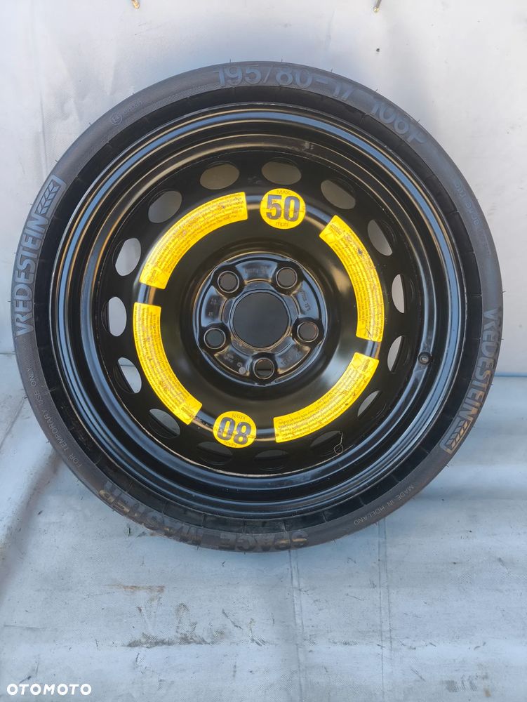 VW TOUAREG TOUAREG 7L CAYENNE Q7 KOŁO DOJAZDOWE ZAPASOWE DOJAZDÓWKA 195/80R17 7L6601027B ET40 - 1