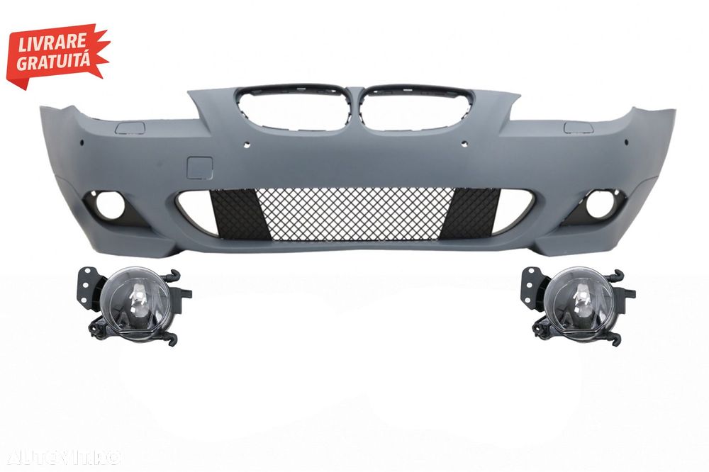 Bara Fata cu PDC 18mm si Proiectoare Ceata BMW Seria 5 E60 E61 (2007-2010) M-Techn- livrare gratuita - 1