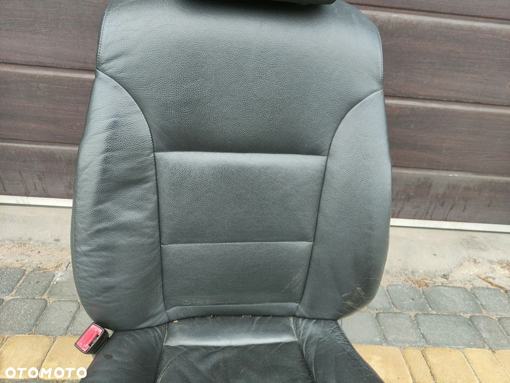 BMW E60 E61 Fotel kierowcy lewy Skórzany Grzany Czarny - 4