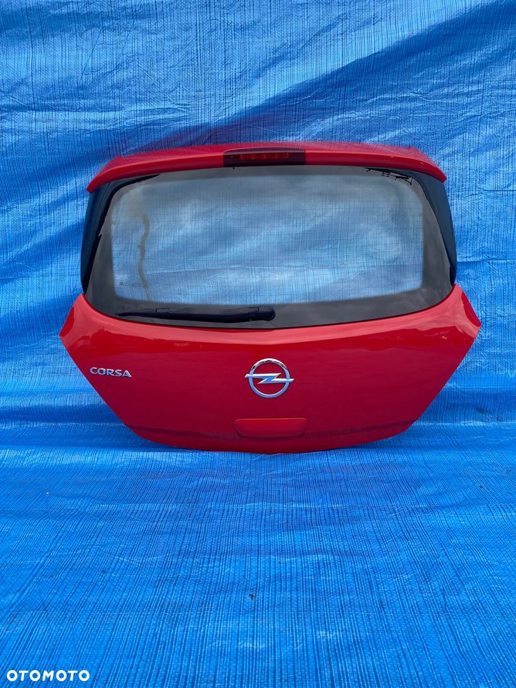 OPEL CORSA D 2006-2014 KLAPA BAGAŻNIKA KOMPLETNA CZERWONA EUROPA - 5