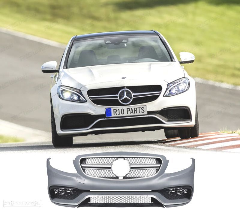 PÁRA-CHOQUES FRONTAL MERCEDES CLASE C W205 14-18 LOOK AMG + GRELHA - 1