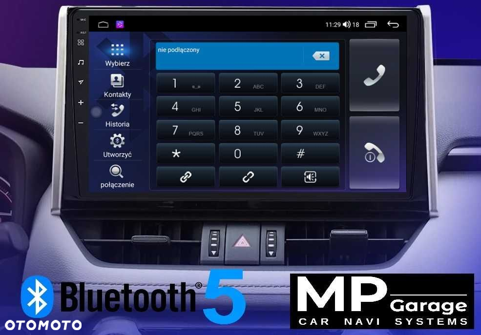 Radio Nawigacja Android Toyota Rav4 2018 Qled 4G CarPlay/AA - 5