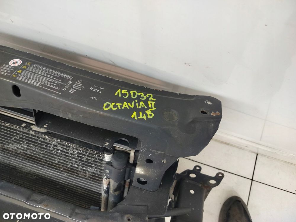 skoda octavia ii lift 08r- pas przedni chłodnice komplet 1.4 tsi benzyna - 8