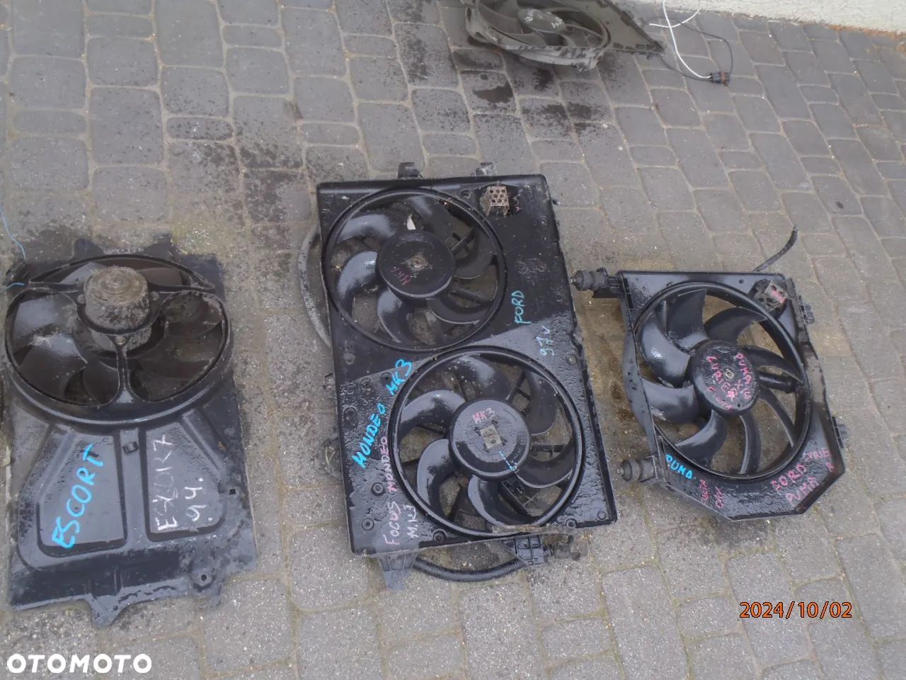 wentylator chłodnicy silniczek ramka ford eskort puma fiesta mondeo focus fokus mk3  oryginał posiadam wszystkie części - 1