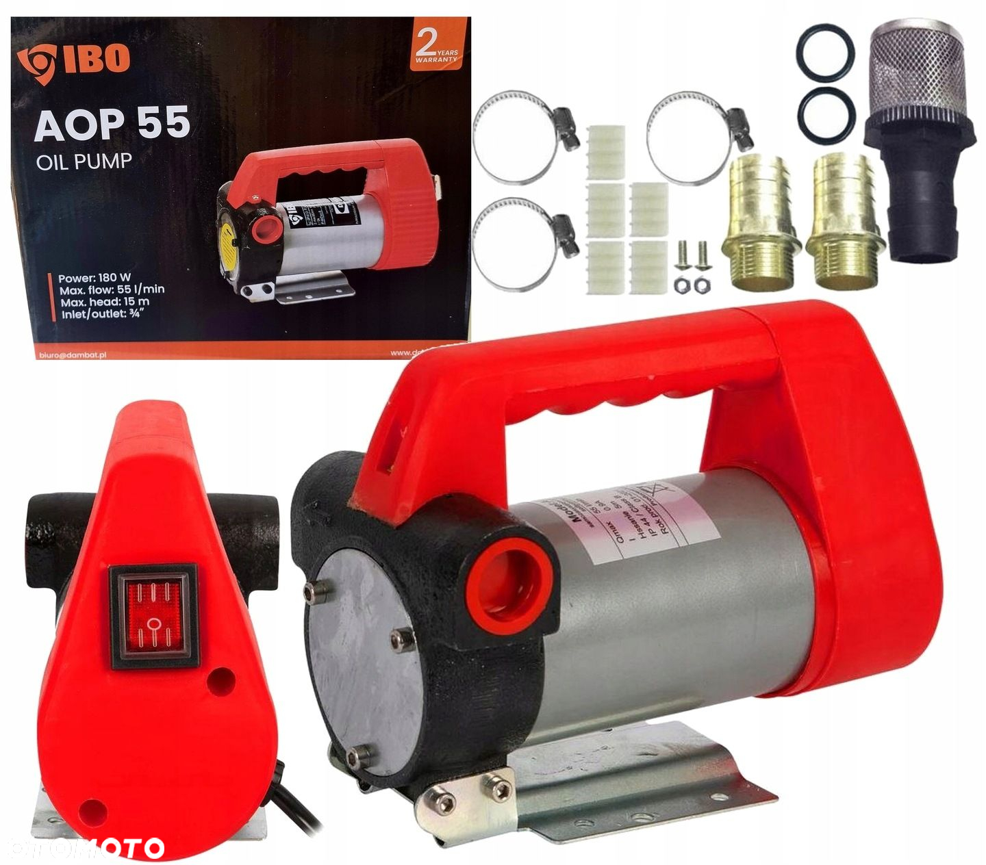 POMPA DO PALIWA ROPY OLEJU 230V 55 L/M MAŁA PRZENOŚNA WYDAJNA CICHA IBO - 12