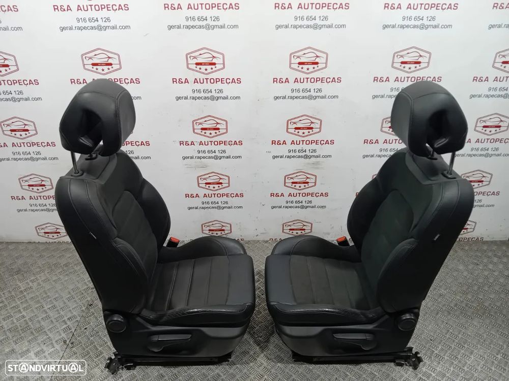 Conjunto de Bancos Citroën Ds5 Elétricos Pele e Alcântara Original - 11
