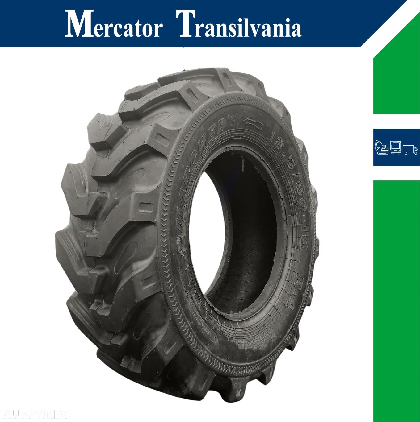 Anvelopa NOUA - Industriala 12.5/80-18 Marcher R-4 12PR Tractiune - 1