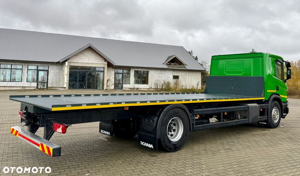 Scania P320 / PLATFORMA / NOWY / 5 TYŚ KM / SYPIALKA / 2023 ROK / CAŁA NA PODUSZKACH / 7.7 M DŁUGOŚCI / LAWETA / DO PRZEWOZU MASZYN ROLNICZYCH ITP - 4