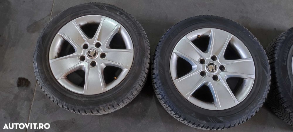 Set jante aliaj pe 16 volkswagen vw golf 6 hatchback an 2010 cu anvelope de iarna DOT 2021 - 4