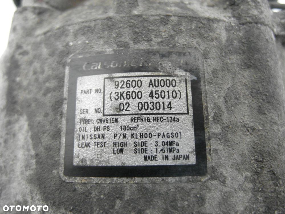 KOMPRESOR KLIMATYZACJI NISSAN PRIMERA P12 2.0 92600AU000 - 7