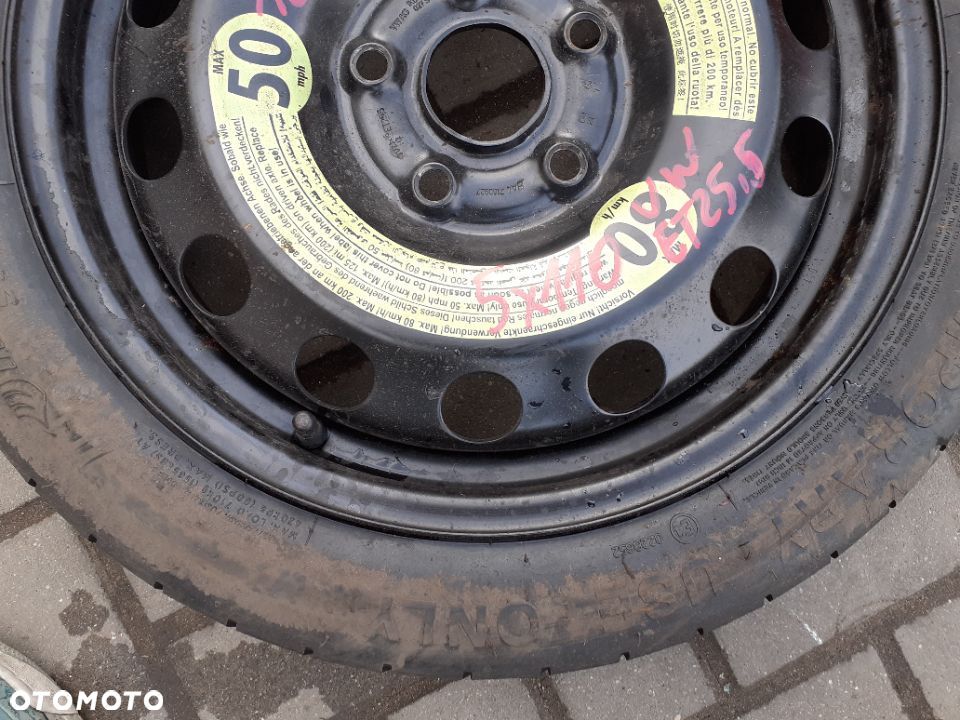 KOŁO DOJAZDOWE ZAPASOWE ZAPASÓWKA DOJAZDÓWKA 5X110 VW AUDI SKODA SEAT - 3