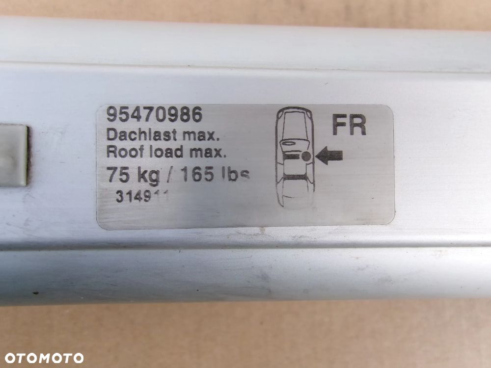 Bagażnik dachowy belki Chevrolet Trax 95470986 - 7