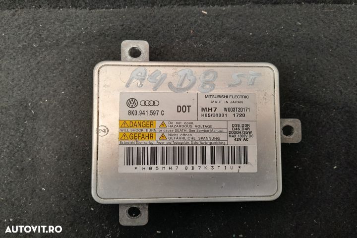 Balast Xenon/Calculator Balast Xenon Stanga 8K0941597C 8K0941597C Aud - 1