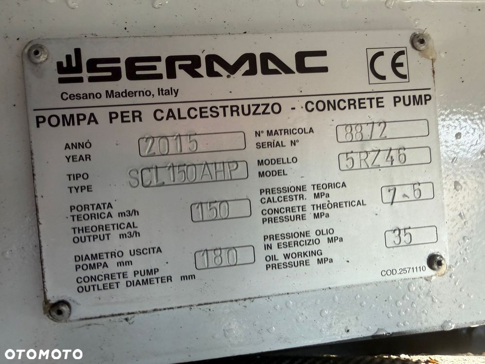 Mercedes-Benz MB AROCS 4445 8x4 EURO6 POMPA DO BETONU SERMAC 5RZ46 - 16