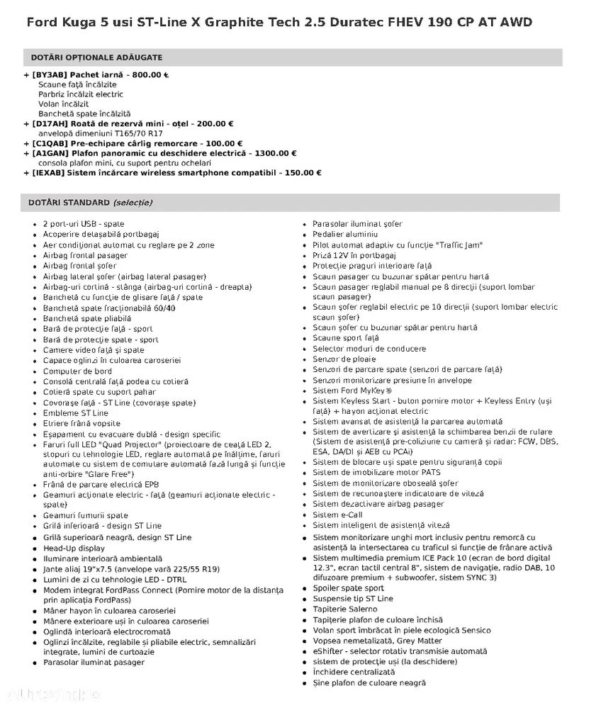 Ford Kuga 2.5 Duratec FHEV AWD ST Line X Graphite Tech - 4