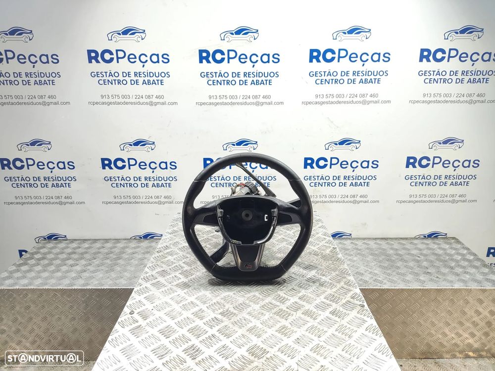 Volante Guiador Flat Bottom Original Pele Perfurada Seat Ibiza IV 6J FR 6J0419091AG - 6
