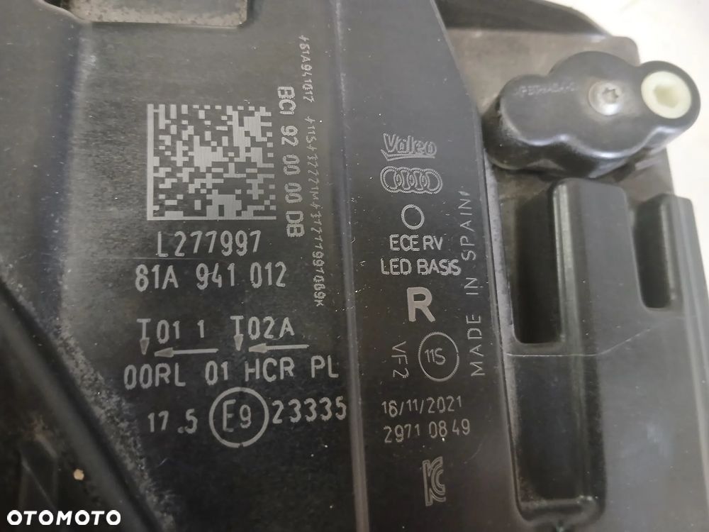AUDI Q2 reflektor lampa przednia prawa 81A941012 - 6