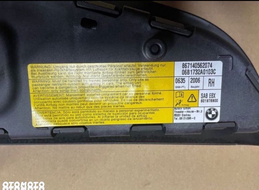 601978900 poduszka airbag fotela lewy lub prawy bmw 1 e87 e81 bmw x1 e84 bmw 3 e90 e91 - 3