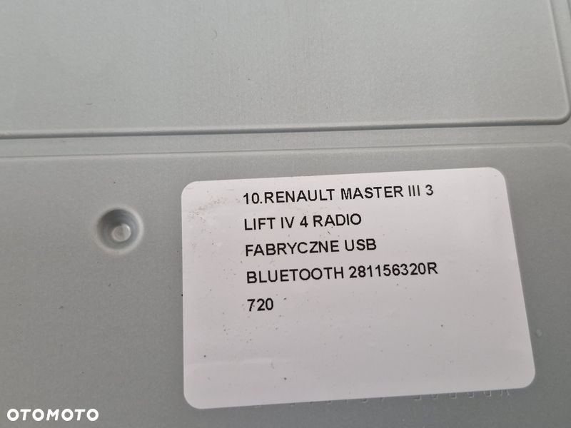 RENAULT MASTER III 3 LIFT IV 4 RADIO FABRYCZNE USB BLUETOOTH 281156320R - 12