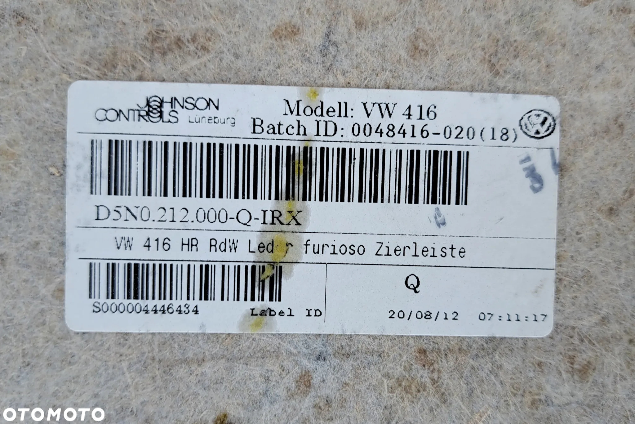 Boczek tapicerka drzwi prawy tył VW Tiguan 5N brązowa skóra - 5