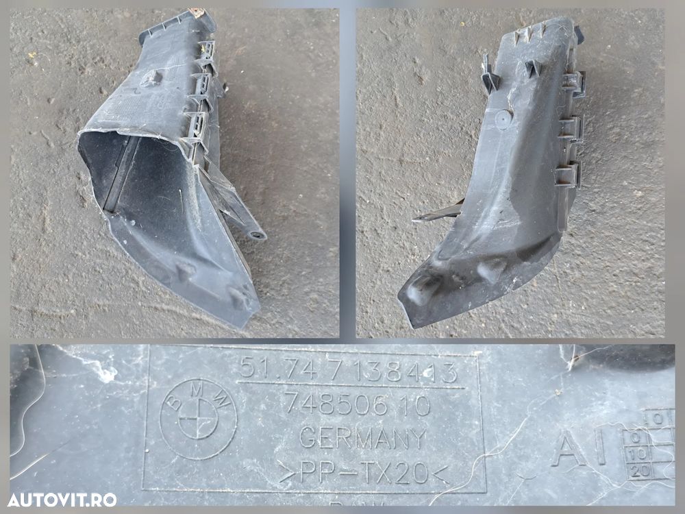 Tub ghidaj aer discuri frana stg dr fata Scut motor stg dr Scut motor central Originale BMW E90 lci E91 lci - 3