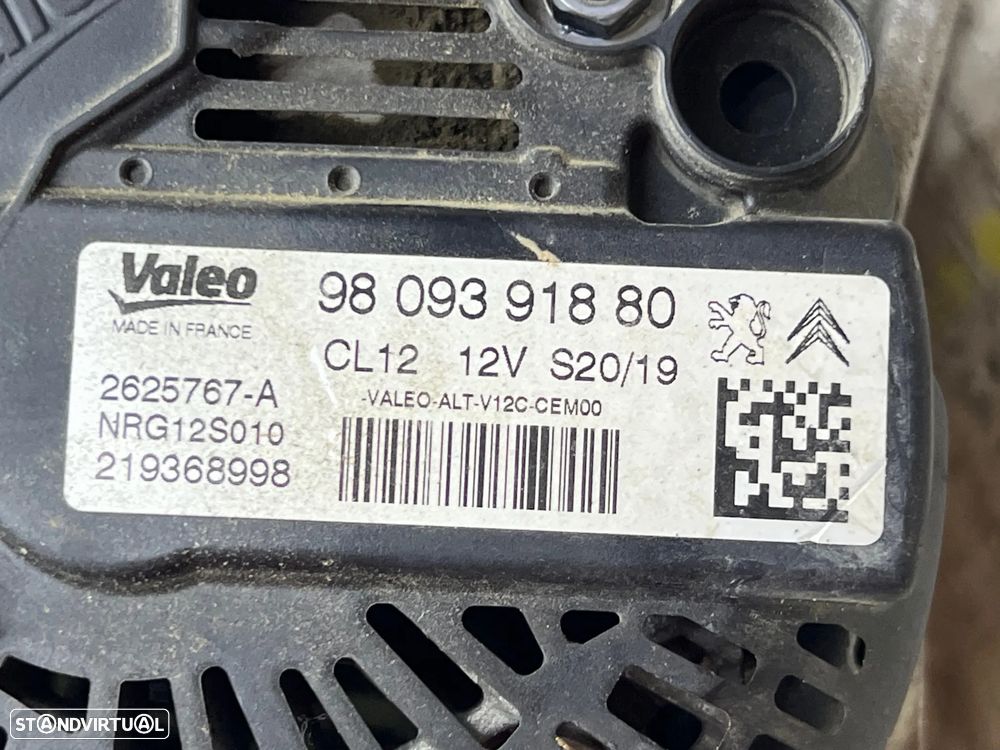 Alternador PEUGEOT 2008 II 1.5 BlueHDI Ref. 9809391880 - NO. 50297 - 4