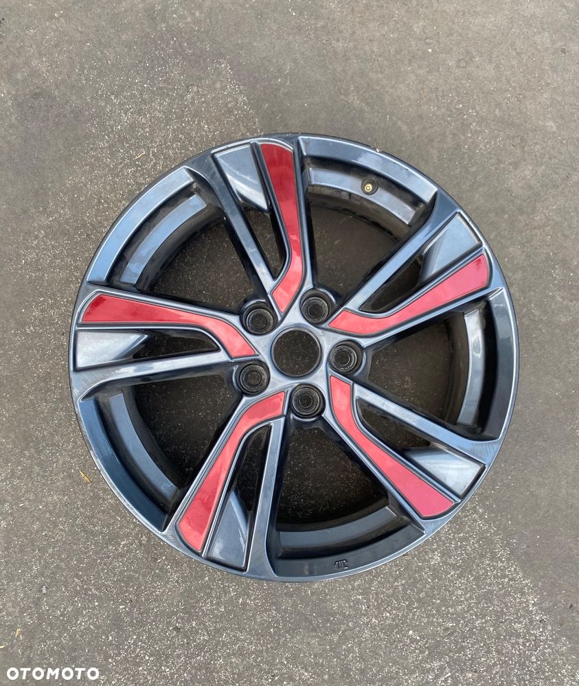 NISSAN JUKE 1 I F15 18x7.0 5x114,3  ET47 ORYGINALNA ! felga aluminiowa alufelga 18 cali 18 x 7.0 J 7 J 40300BV80C grafitowo czerwona - 1