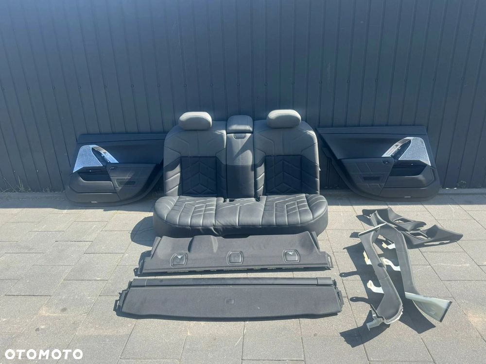FOTELE TAPICERKA BMW 7 G70 SKÓRA MERINO CZARNY SZARY ATLAS WIELOFUNKCYJNE - 2