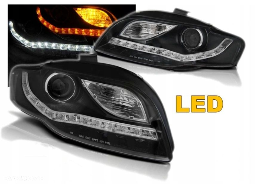Reflektory Lampy Black Tuning Audi a4 b7 8e 2004- - 2