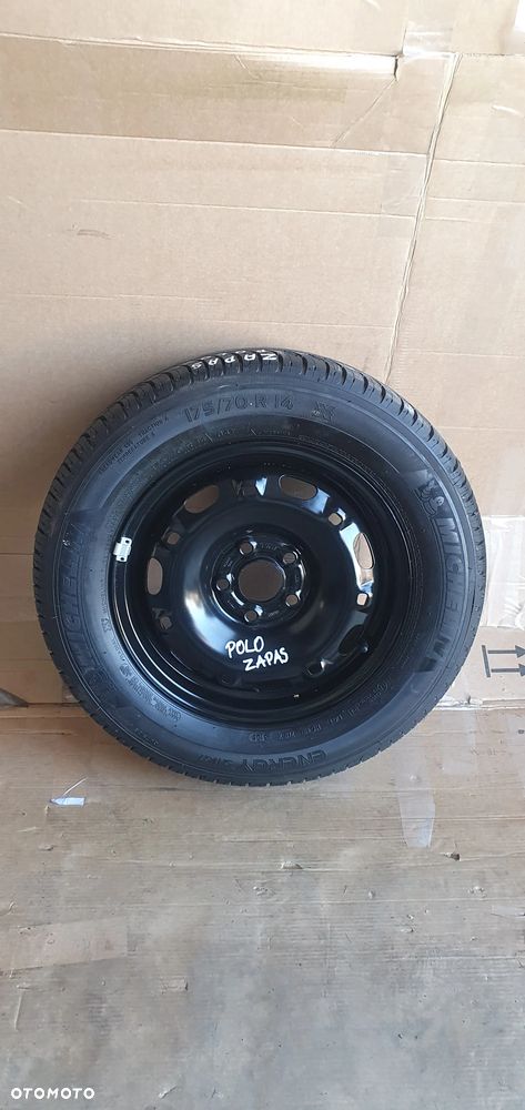 Felga stalowa z oponom zapas zapasowa 5J ET35 175/70 R14 5X100 VW Polo 6Q0601027R - 1