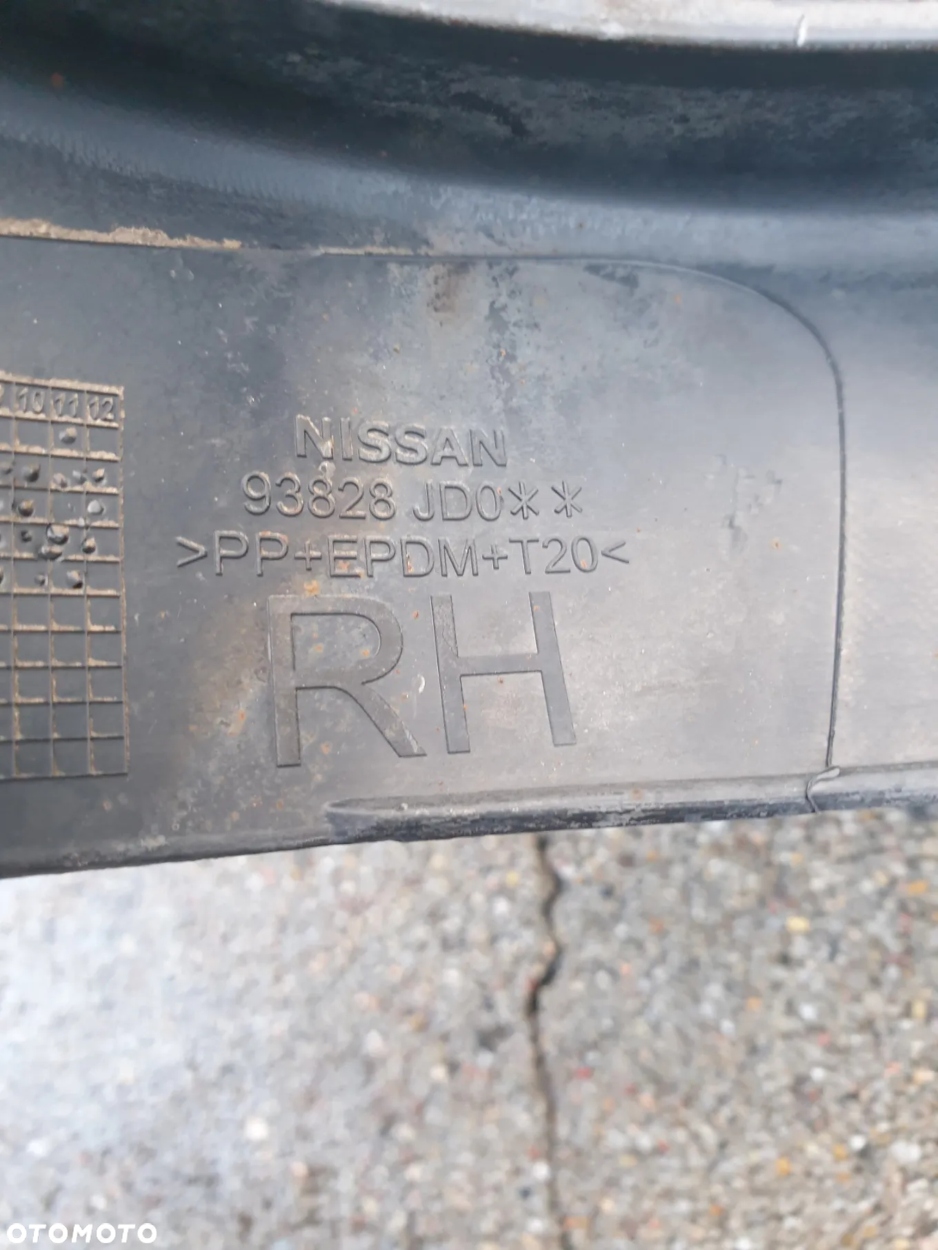 Listwa Błotnika Prawa Tylna Nissan Qashqai I J10 93828JD0 - 6
