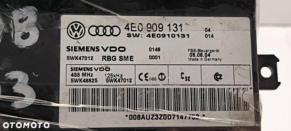 KOMPUTER AUDI A8 D3 4E0909131 - 4