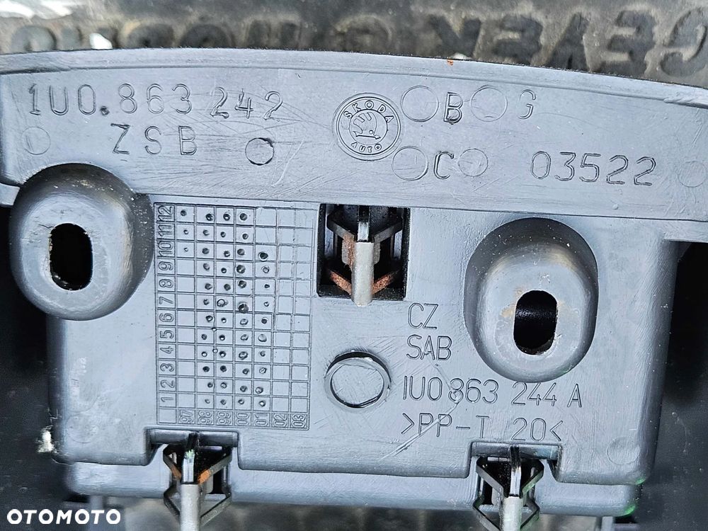 Tunel Srodkowy Konsola Panel Tapicerka Zapalniczka Uchwyt na Kubek Skoda Octavia I 1 - 38
