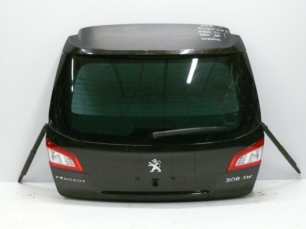 KLAPA TYLNA BAGAŻNIKA PEUGEOT 508 I KOMBI SW KOMPLETNA