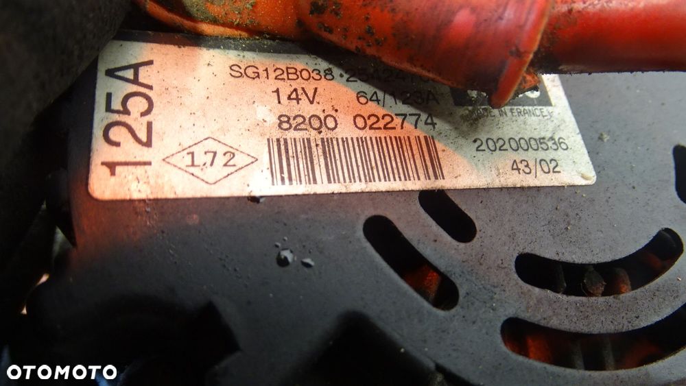 ALTERNATOR 125A RENAULT SCENIC II 8200022774 - 5