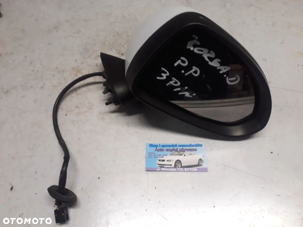 LUSTERKO PRAWE OPEL CORSA D 2010r  3D KOLOR: Z474  3 PIN - 1