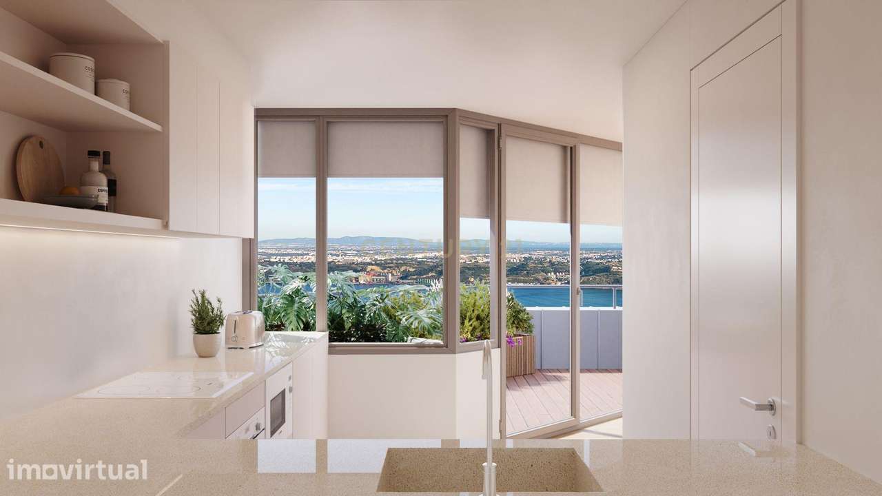 Smooth Restelo Riverside | T1 | 6.º Piso | Vista Rio e Mar | Cedência - Grande imagem: 4/26