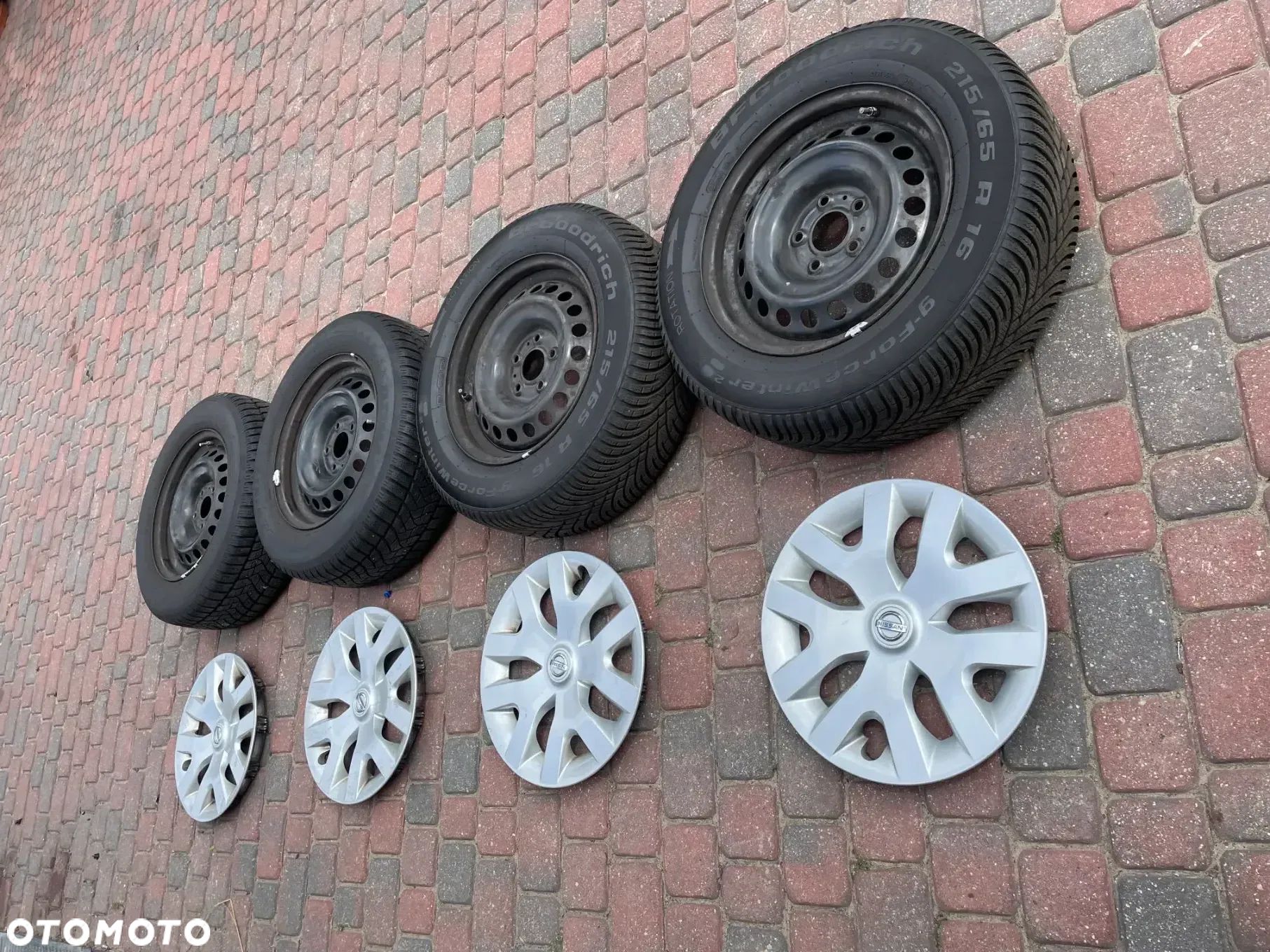 nissan qashqai renault kadjar x-trail felgi 16 zima + kołpaki 2024 rok 5x114,3 215/65/16  dunlop - 1