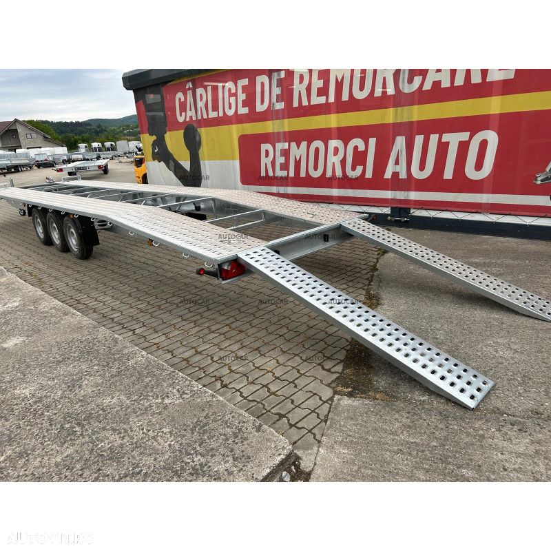 Autocar Trailer auto Niewiadow nou cu trei axe de 8,5 m Roti 185R14C de 3500kg - 6