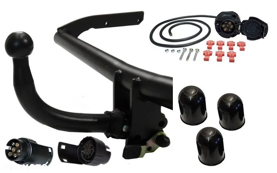 NOWY HAK HOLOWNICZY WYPINANY HORYZONTALNIE ZA POMOCĄ DŹWIFNI+WIĄZKA7PIN NISSAN NOTE od 2006 do 2013 - 2