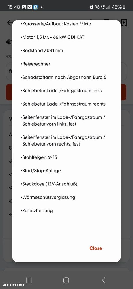 Mercedes-Benz Citan 109 CDI Mixto BlueEFFICIENCY extralang - 12