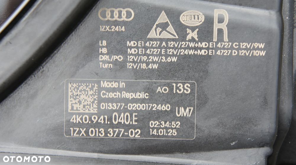 PRZEDNIA PRAWA LAMPA AUDI A6 C8 FULL LED 4K0941040E - 5