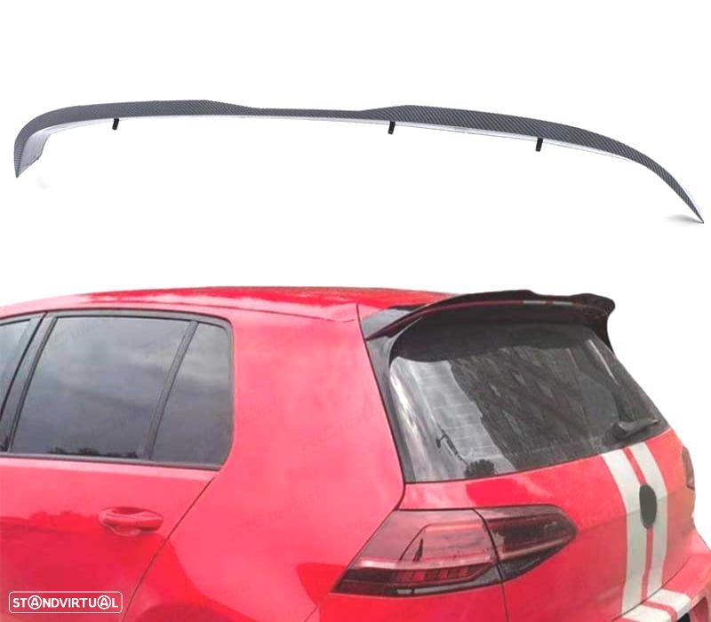 AILERON SPOILER TRASEIRO VOLKSWAGEN VW GOLF 7 GTI SEDAN 13-20 CARBONO - 1